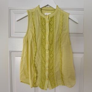 Anthro Yellow Blouse